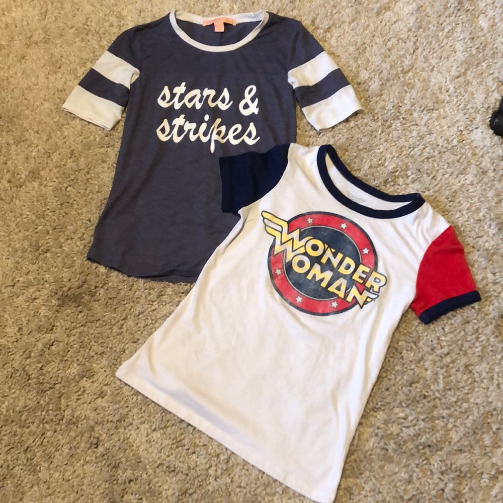 Authentic New Sm Wonder Woman& Stars tee